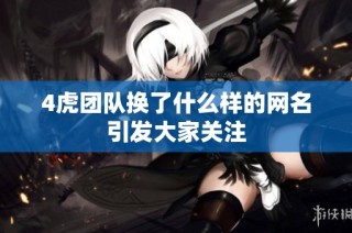 4虎团队换了什么样的网名引发大家关注