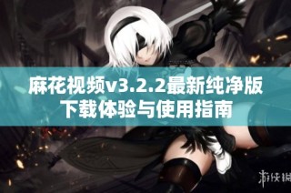 麻花视频v3.2.2最新纯净版下载体验与使用指南