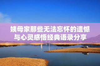 姨母家那些无法忘怀的遗憾与心灵感悟经典语录分享