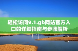 轻松访问9.1.gb网站官方入口的详细指南与步骤解析