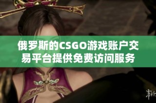俄罗斯的CSGO游戏账户交易平台提供免费访问服务