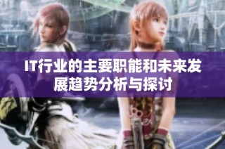 IT行业的主要职能和未来发展趋势分析与探讨