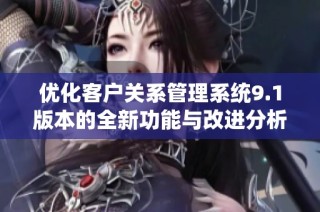 优化客户关系管理系统9.1版本的全新功能与改进分析