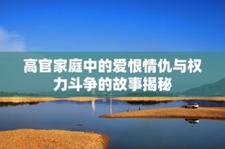 高官家庭中的爱恨情仇与权力斗争的故事揭秘