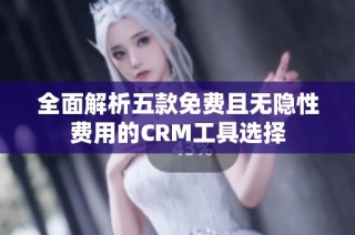 全面解析五款免费且无隐性费用的CRM工具选择