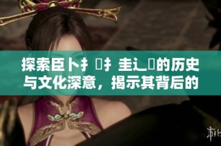 探索臣卜扌喿扌圭辶畐的历史与文化深意，揭示其背后的故事与影响