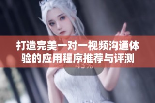 打造完美一对一视频沟通体验的应用程序推荐与评测