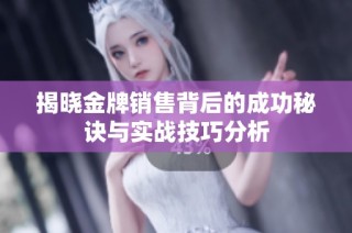 揭晓金牌销售背后的成功秘诀与实战技巧分析