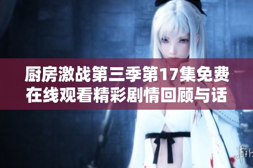厨房激战第三季第17集免费在线观看精彩剧情回顾与话题讨论