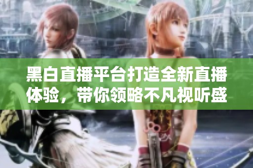 黑白直播平台打造全新直播体验，带你领略不凡视听盛宴