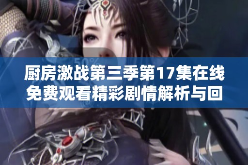 厨房激战第三季第17集在线免费观看精彩剧情解析与回顾