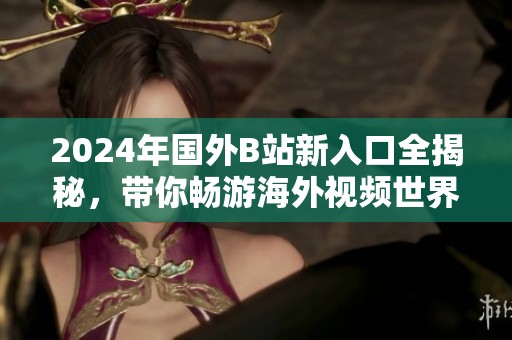 2024年国外B站新入口全揭秘，带你畅游海外视频世界