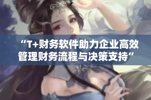 “T+财务软件助力企业高效管理财务流程与决策支持”