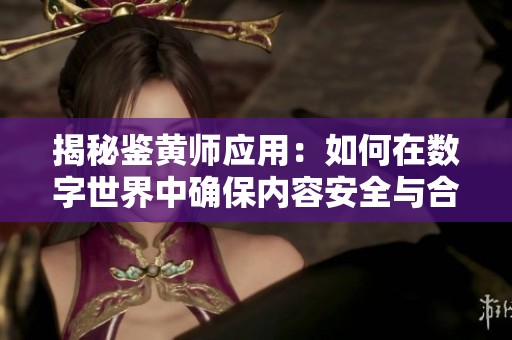 揭秘鉴黄师应用：如何在数字世界中确保内容安全与合规