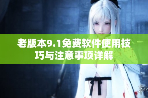 老版本9.1免费软件使用技巧与注意事项详解