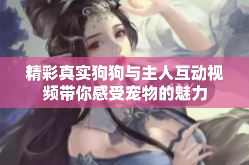 精彩真实狗狗与主人互动视频带你感受宠物的魅力