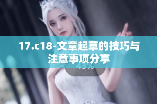 17.c18-文章起草的技巧与注意事项分享