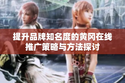 提升品牌知名度的黄冈在线推广策略与方法探讨