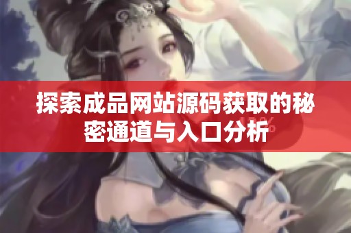 探索成品网站源码获取的秘密通道与入口分析