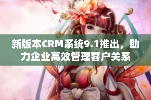 新版本CRM系统9.1推出，助力企业高效管理客户关系
