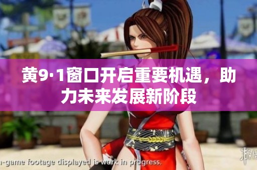 黄9·1窗口开启重要机遇，助力未来发展新阶段