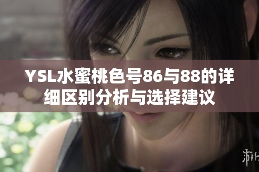 YSL水蜜桃色号86与88的详细区别分析与选择建议
