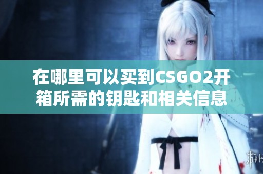 在哪里可以买到CSGO2开箱所需的钥匙和相关信息