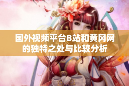 国外视频平台B站和黄冈网的独特之处与比较分析