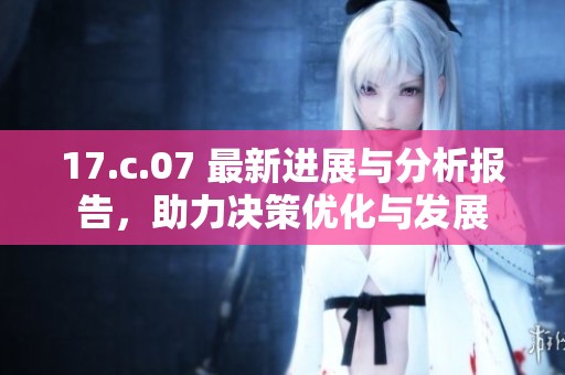 17.c.07 最新进展与分析报告，助力决策优化与发展