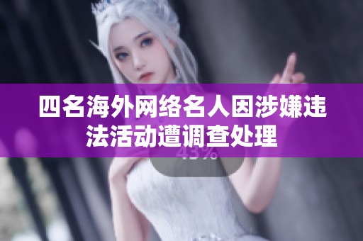 四名海外网络名人因涉嫌违法活动遭调查处理