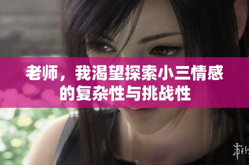 老师，我渴望探索小三情感的复杂性与挑战性