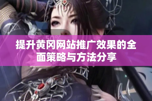 提升黄冈网站推广效果的全面策略与方法分享
