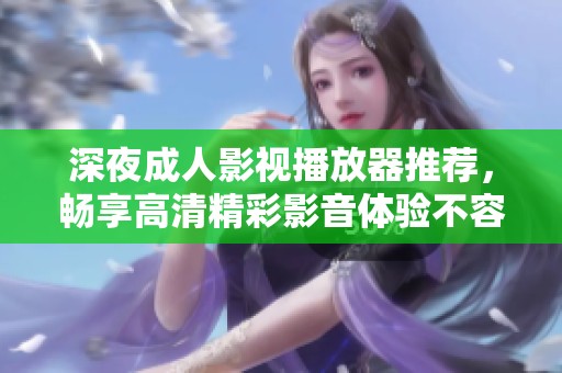 深夜成人影视播放器推荐，畅享高清精彩影音体验不容错过