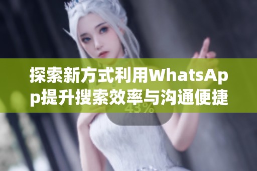 探索新方式利用WhatsApp提升搜索效率与沟通便捷性