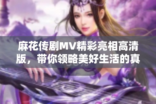 麻花传剧MV精彩亮相高清版，带你领略美好生活的真实瞬间