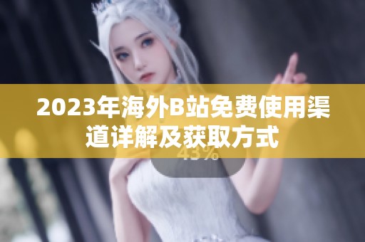2023年海外B站免费使用渠道详解及获取方式