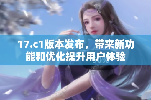 17.c1版本发布，带来新功能和优化提升用户体验