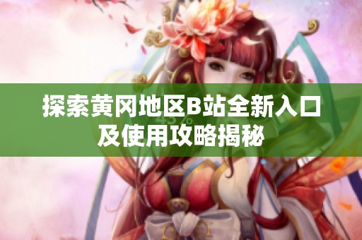 探索黄冈地区B站全新入口及使用攻略揭秘