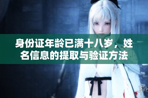 身份证年龄已满十八岁，姓名信息的提取与验证方法