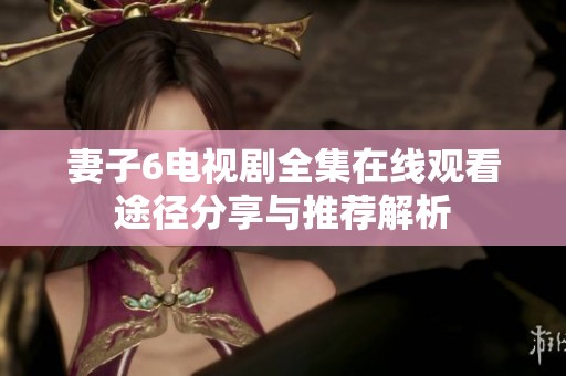 妻子6电视剧全集在线观看途径分享与推荐解析